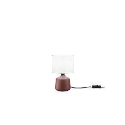 Obrázek pro produkt Stolní lampa Burano keramika, červená, 1xE14, pr. 14 x H 22 cm - FANEUROPE