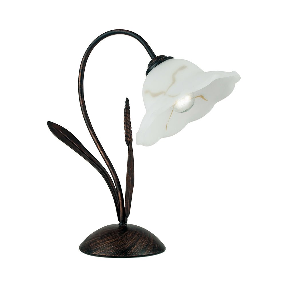 FAN I-BYRON/L RUG Stolní lampa Lume Byron, rezavá, 1xE27, 38 x 43 cm - FANEUROPE