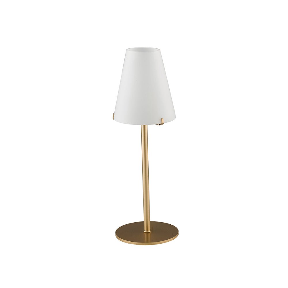 FAN I-CANTO/L1 Stolní lampa Lume Canto, zlaté/bílé, 1xG9, 12 x 12 x 35 cm - FANEUROPE