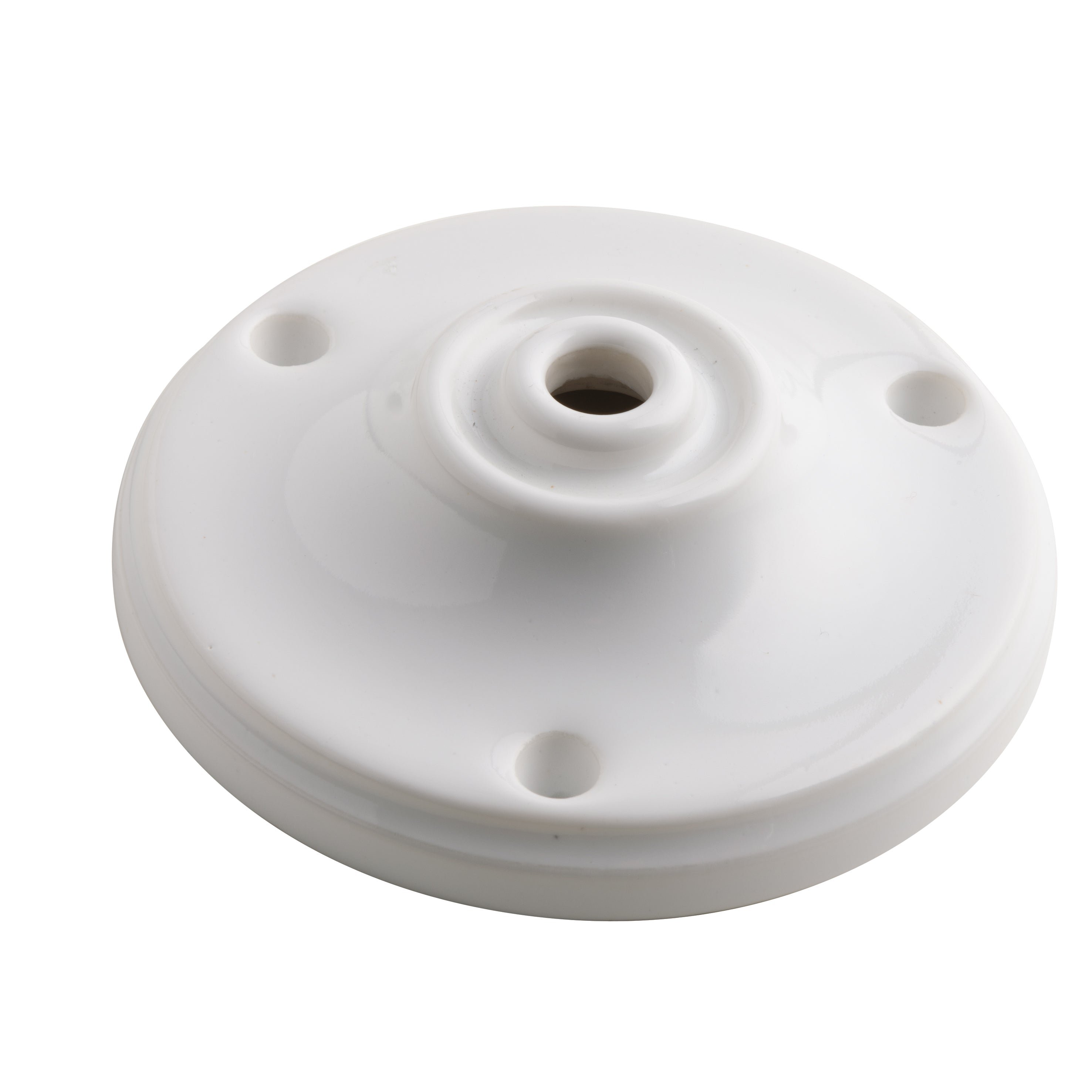 Levně FAN I-CLAY-BASE Příslušenství – porcelánová rozetka Clay, bílá, 10,5 x 3 cm - FANEUROPE