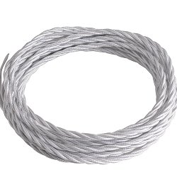 Obrázek pro produkt Elektrický látkový kabel Clay Tessuto, bílý, 2 x 0,75 mm², 2500 cm - FANEUROPE