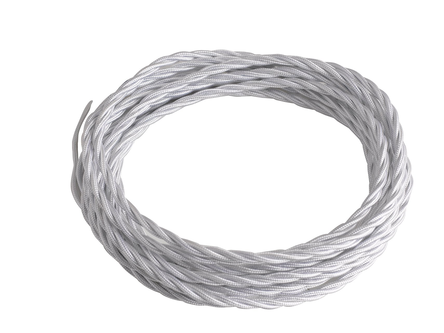 FAN I-CLAY-CAVO3X1,5 BCO Elektrický látkový kabel Clay Tessuto, bílý, 3 x 1,5 mm², 2500 cm - FANEUROPE