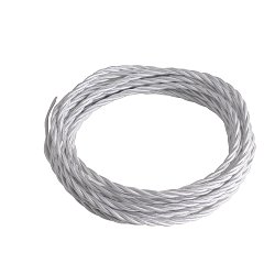 Obrázek pro produkt Elektrický látkový kabel Clay Tessuto, bílý, 3 x 1,5 mm², 2500 cm - FANEUROPE