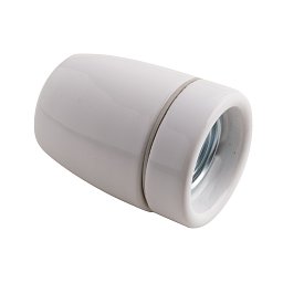Obrázek pro produkt Příslušenství – porcelánová objímka Clay E27, bílá, 4,5 x 6 cm - FANEUROPE