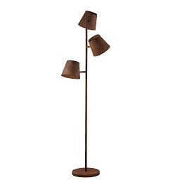 Obrázek pro produkt Stojací lampa Piantana Colt, rezavá, 3 x E27, 51 x 165 cm - FANEUROPE