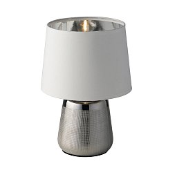 Obrázek pro produkt Stolní lampa Lumetto Ecstasy, stříbrná/bílá, 1 x E14, 17 x 29 cm - FANEUROPE