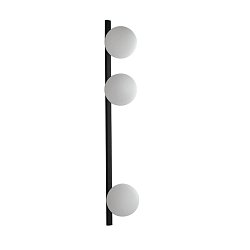 Obrázek pro produkt Nástěnné svítidlo Enoire, černé/opálové, 3 x E14, 14 x 14 x 90 cm - FANEUROPE