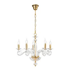 Obrázek pro produkt Závěsné svítidlo Epoque, zlaté, 5 x E14, 65 x 140 cm - FANEUROPE