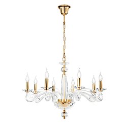 Obrázek pro produkt Závěsné svítidlo Epoque, zlaté, 8 x E14, 70 x 140 cm - FANEUROPE