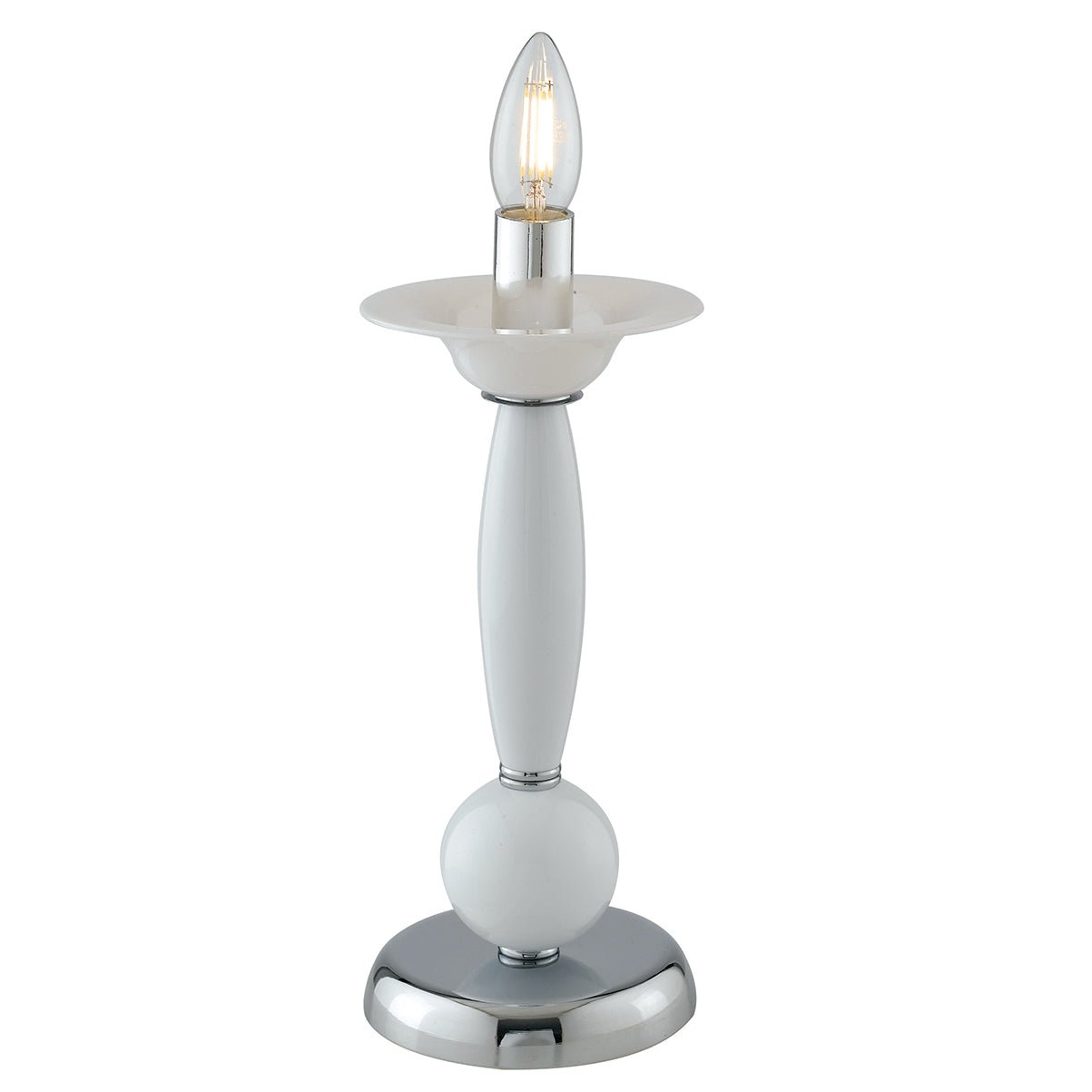 FAN I-ESTEFAN-L1 BCO Stolní lampa Lume Estefan, bílá, 1 x E14, 13 x 13 x 31,5 cm - FANEUROPE