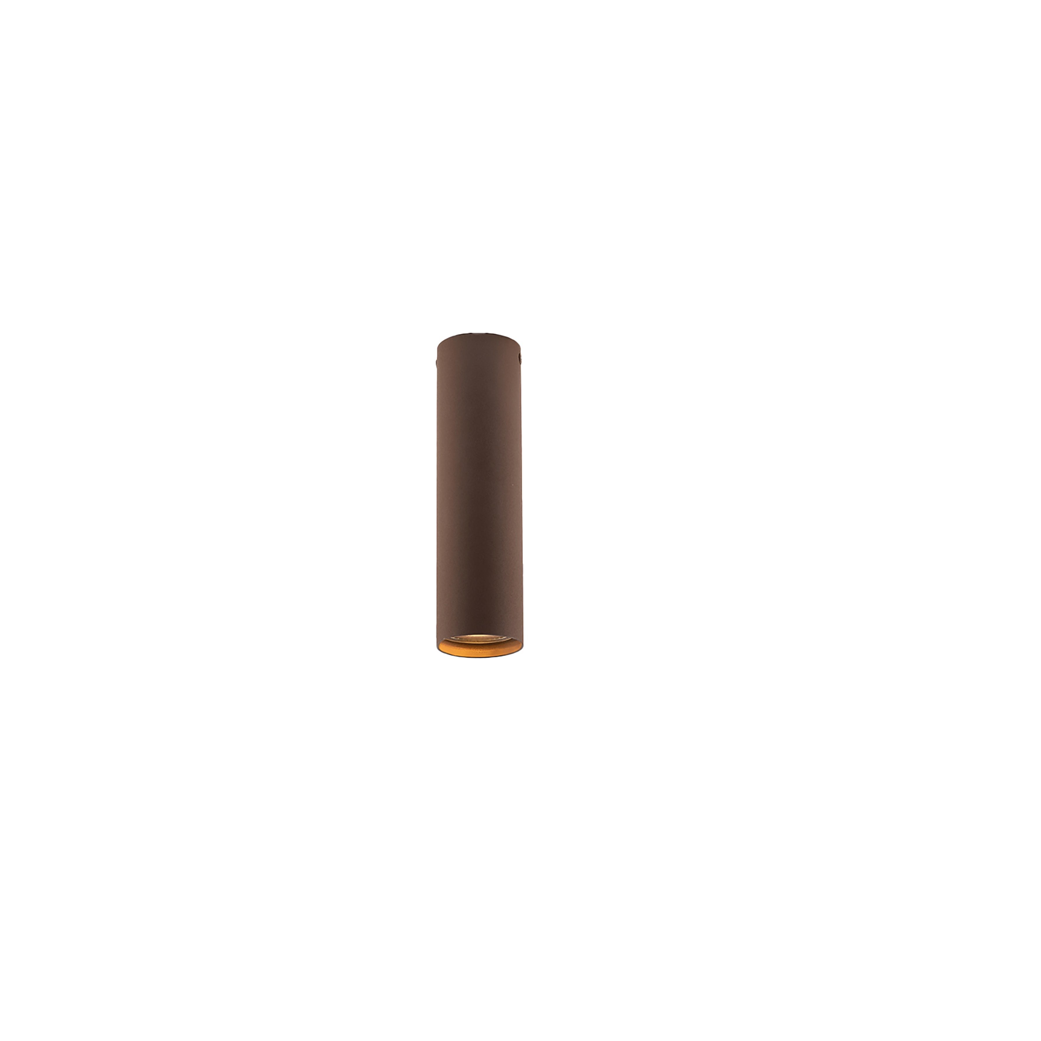 FAN I-FLUKE-PL20 BRO Stropní svítidlo Fluke, kruhové, corten, 1 x GU10, 5,5 x 5,5 x 20 cm - FANEUROPE