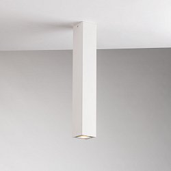 Obrázek pro produkt Stropní svítidlo Fluke, hranaté, bílé, 1 x GU10, 6 x 6 x 40 cm - FANEUROPE