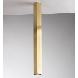Obrázek pro produkt Stropní svítidlo Fluke, hranaté, zlaté, 1 x GU10, 6 x 6 x 75 cm - FANEUROPE