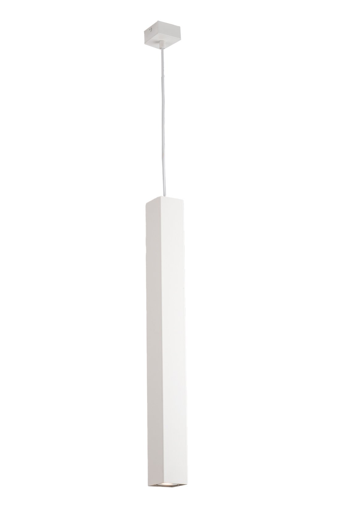 FAN I-FLUKE-SQ BCO Závěsné svítidlo Fluke, hranaté, bílé, 1 x GU10, 6 x 6 x 60 cm - FANEUROPE