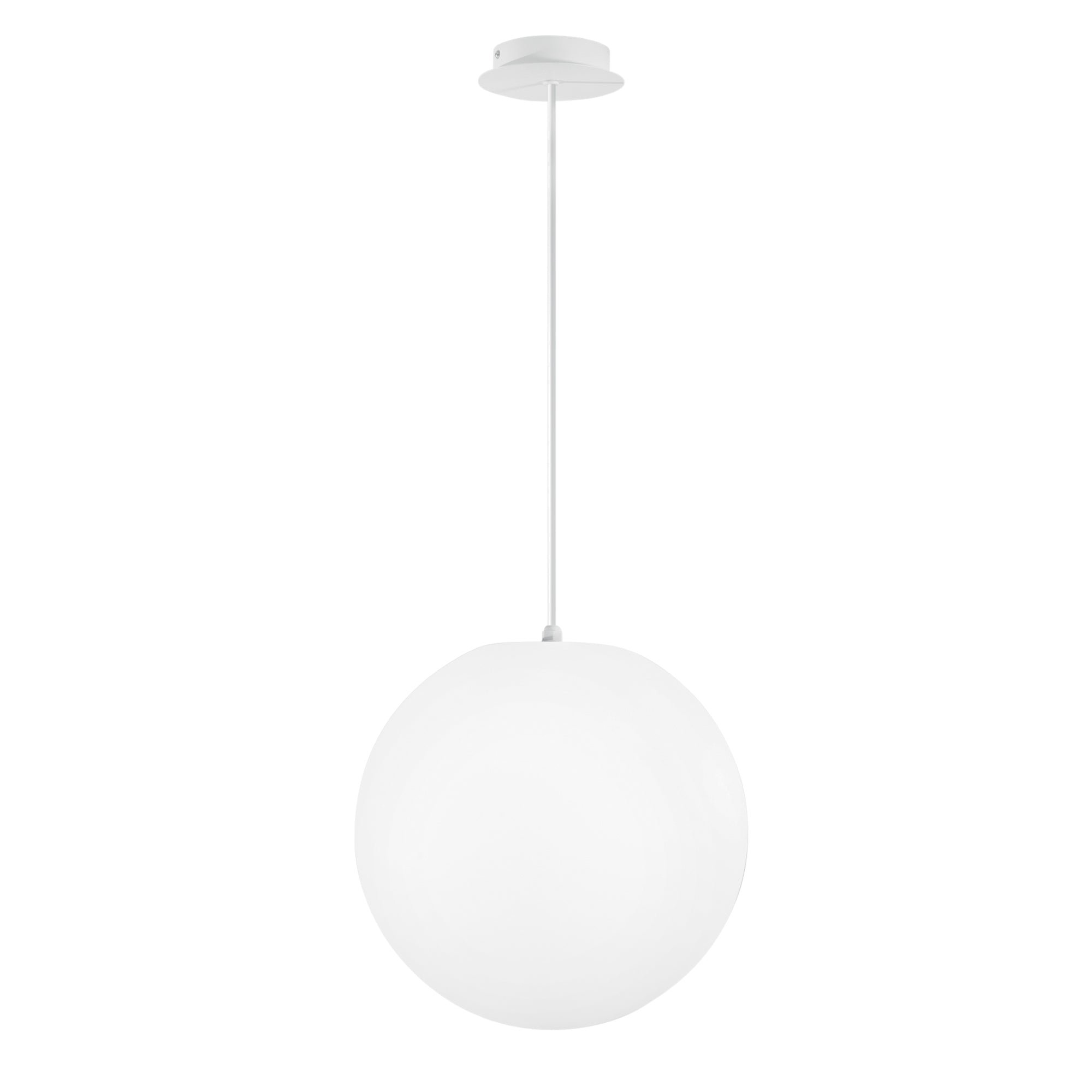FAN I-GECO-SFERA-S40 Závěsné venkovní svítidlo Geco, bílá, 1 x E27, IP65, výška 150cm - FANEUROPE