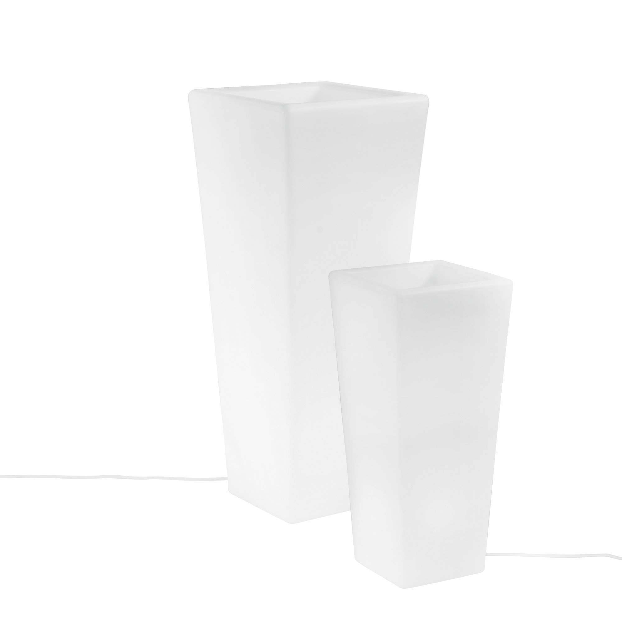 FAN I-GECO-VASO-E-Q-XL Světelná váza Geco, bílá, 1 x E27, IP65, 38 x 38 x 90 cm, kabel 250 cm - FANEUROPE
