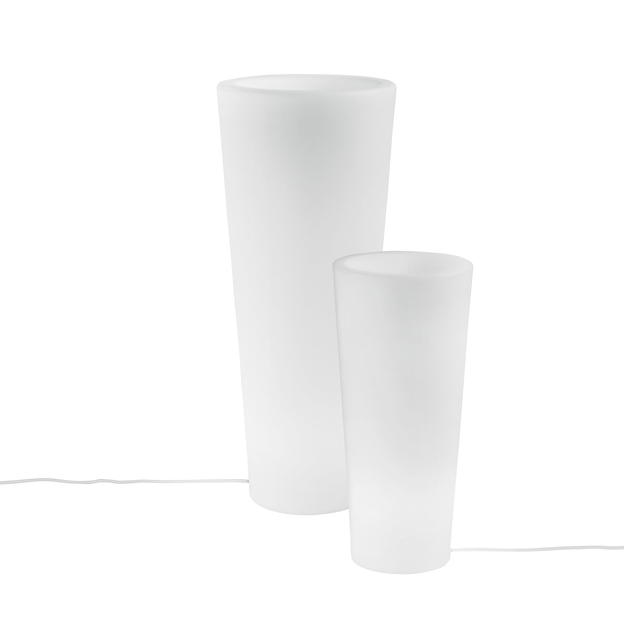 FAN I-GECO-VASO-E-R-XL Světelná váza Geco, bílá, 1 x E27, IP65, výška 90 cm, průměr 38 cm, kabel 250 cm - FANEUROPE