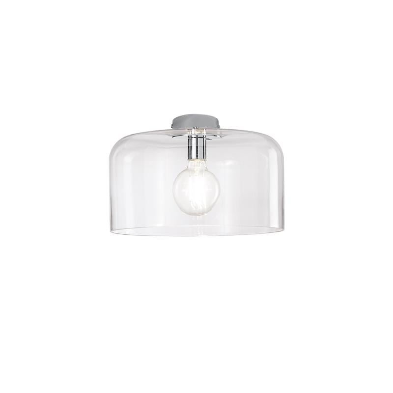 FAN I-GIBUS-PL35 TR Stropní svítidlo Gibus, průhledné, 1 x E27, 35 x 35 x 23 cm - FANEUROPE