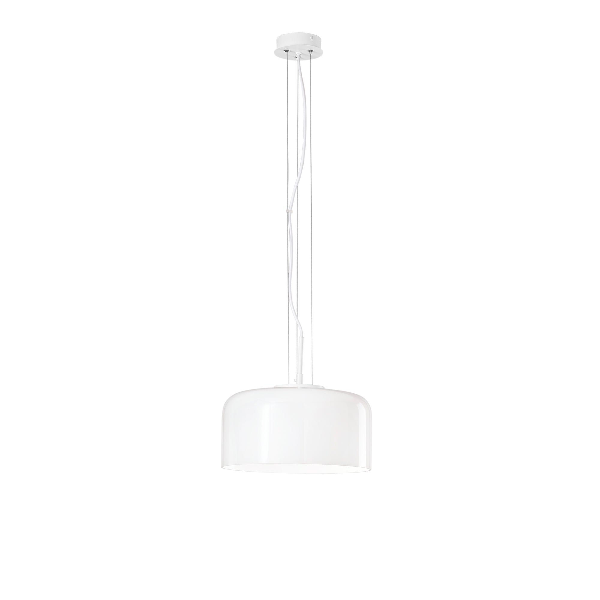 FAN I-GIBUS-S30 BCO Závěsné svítidlo Gibus, bílé, 1 x E27, 30 x 30 x 150 cm - FANEUROPE