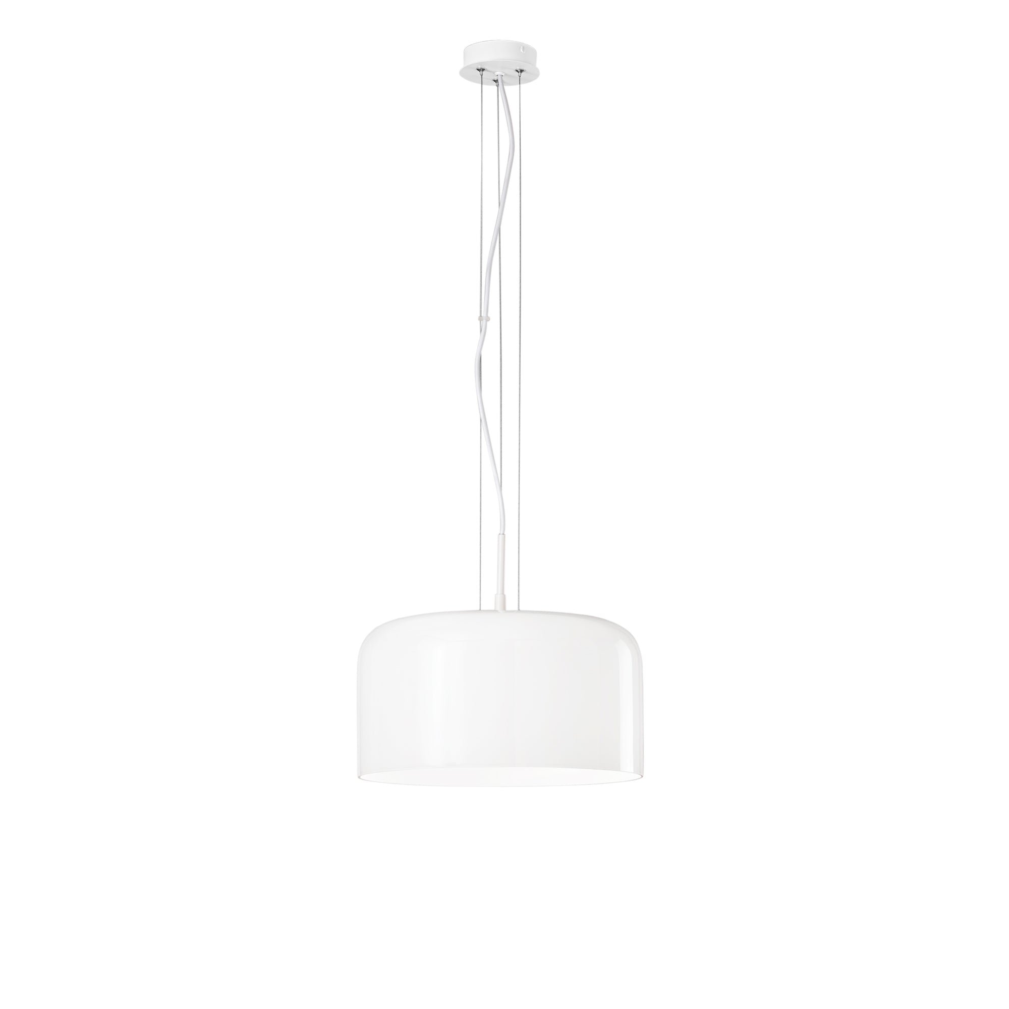 FAN I-GIBUS-S35 BCO Závěsné svítidlo Gibus, bílé, 1 x E27, 35 x 35 x 150 cm - FANEUROPE