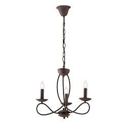 Obrázek pro produkt Závěsné svítidlo Ginevra, cortenové, 3 x E14, 48 x 120 cm - FANEUROPE