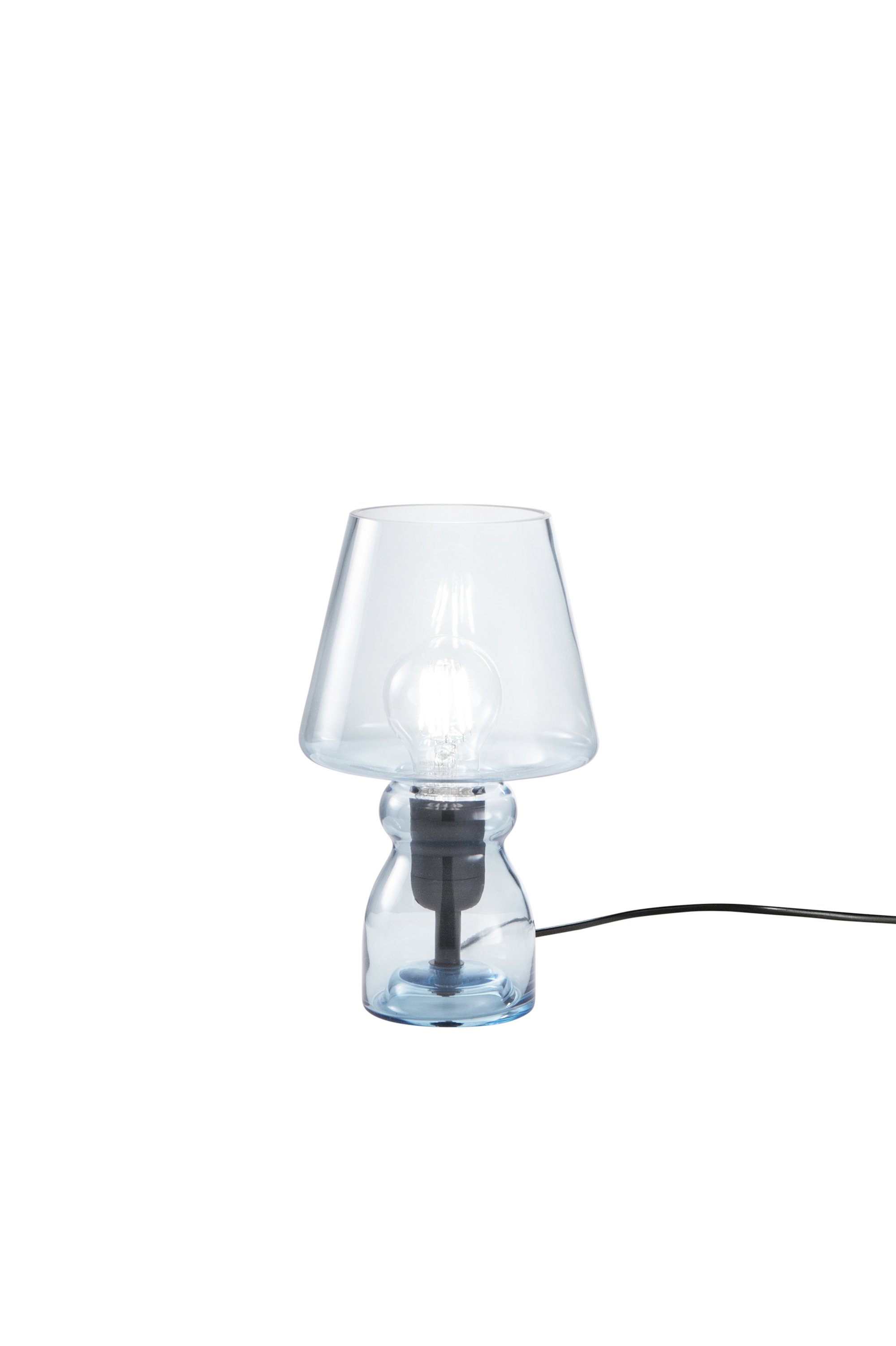 FAN I-GLEAM-L-BLU Stolní lampa Gleam modrá, patice E27, 15 x 25 cm - FANEUROPE