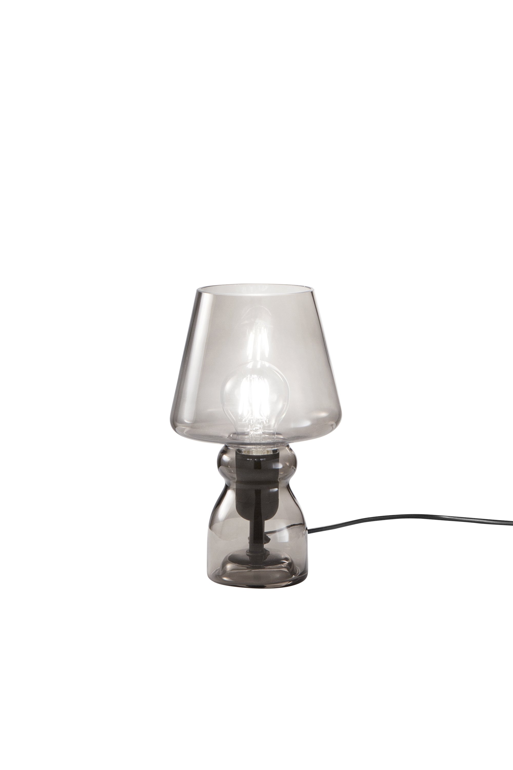 FAN I-GLEAM-L-GR Stolní lampa Gleam šedá, patice E27, 15 x 25 cm - FANEUROPE