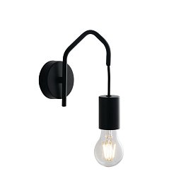 Obrázek pro produkt Nástěnné svítidlo Habitat, černé, 1 x E27, 8 x 18 x 17,5 cm - FANEUROPE