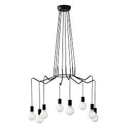 Obrázek pro produkt Závěsné svítidlo Habitat, černé, 8 x E27, 85 x 120 cm - FANEUROPE