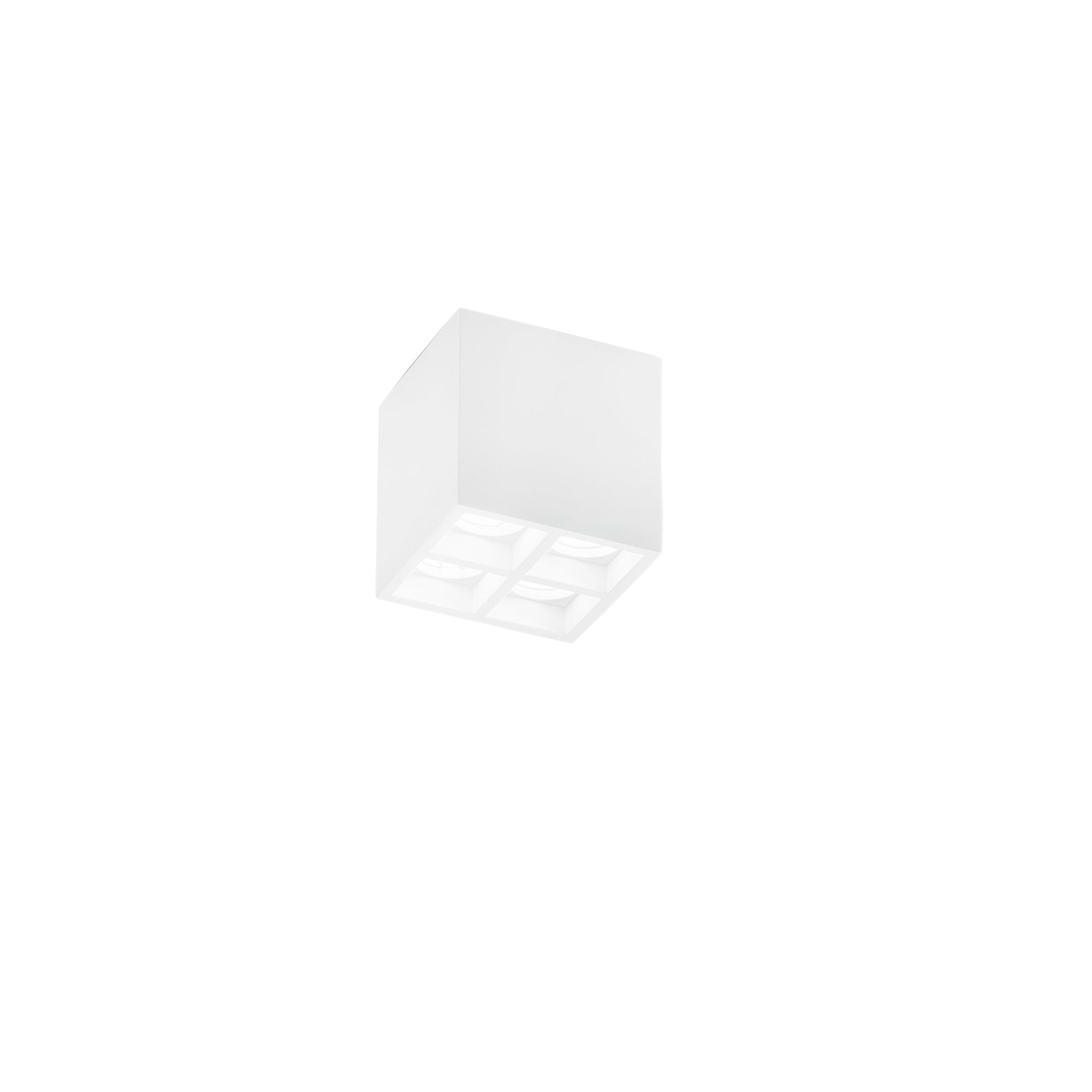 Levně FAN I-HAPIS-Q4 Stropní svítidlo Hapis hranaté, bílé, 4 x GU10 Mini, 10,5 x 10,5 x 11 cm - FANEUROPE
