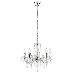 Obrázek pro produkt Závěsné svítidlo Houston, průhledné, 5 x E14, 44 x 120 cm - FANEUROPE