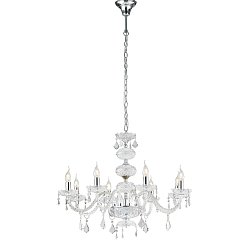 Obrázek pro produkt Závěsné svítidlo Incanto, chromové, 8 x E14, 83 x 154 cm - FANEUROPE