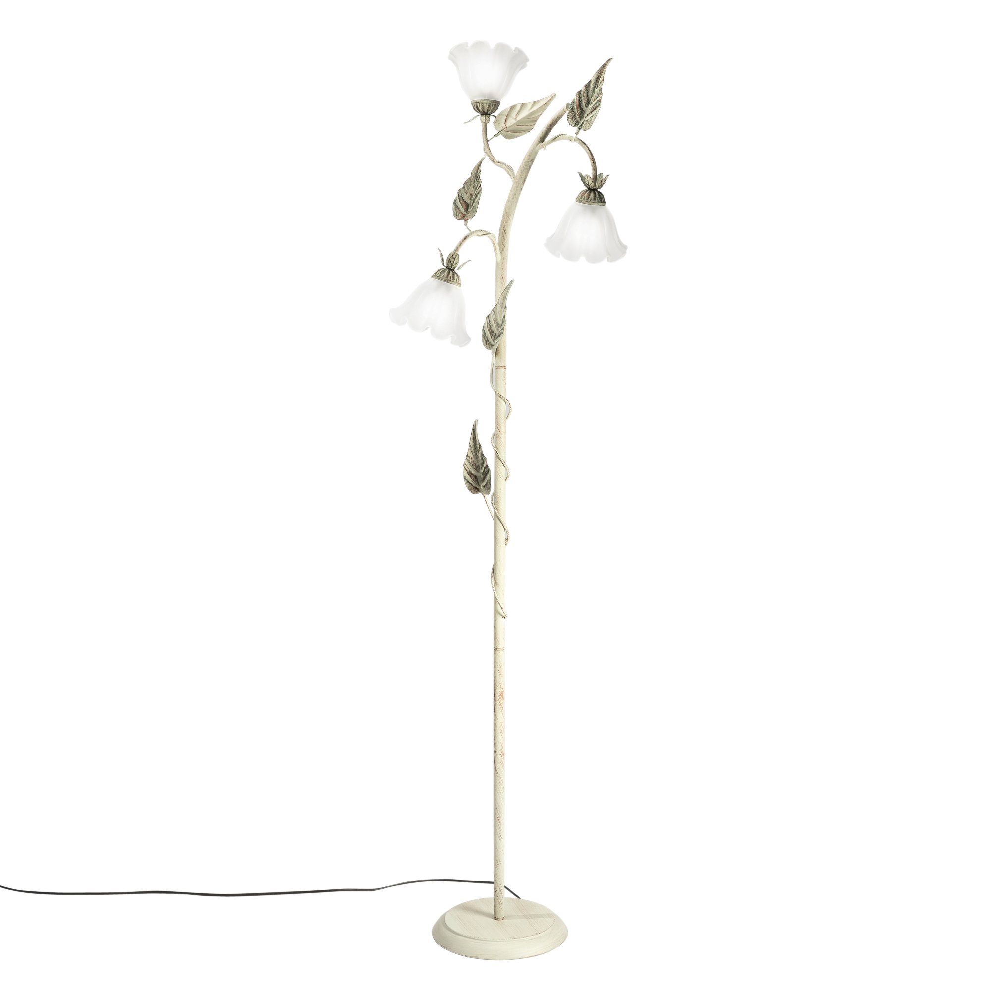FAN I-ISOTTA-PT3 Stojací lampa Piantana Isotta, slonová kost, 3 x E14, 48 x 172 cm - FANEUROPE