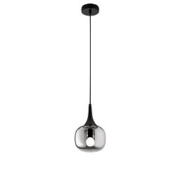 Obrázek pro produkt Závěsné svítidlo Jaipur, kouřové (fumé)/černé, 1 x E14, 17 x 17 x 150 cm - FANEUROPE