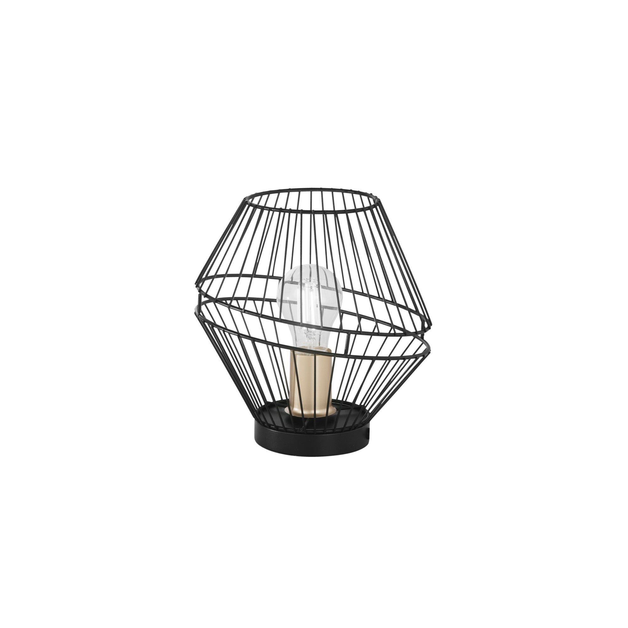 FAN I-KIKO-L Stolní lampa Lumetto Kiko, černá/zlatá, 1 x E27, 25 x 25 x 25,5 cm - FANEUROPE