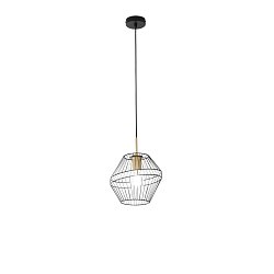 Obrázek pro produkt Závěsné svítidlo Kiko, černá/zlatá, 1 x E27, 25 x 25 x 150 cm - FANEUROPE