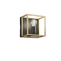 Obrázek pro produkt Nástěnné svítidlo Kimera, černá/zlatá, 1 x E27, 20 x 20 x 22,5 cm - FANEUROPE
