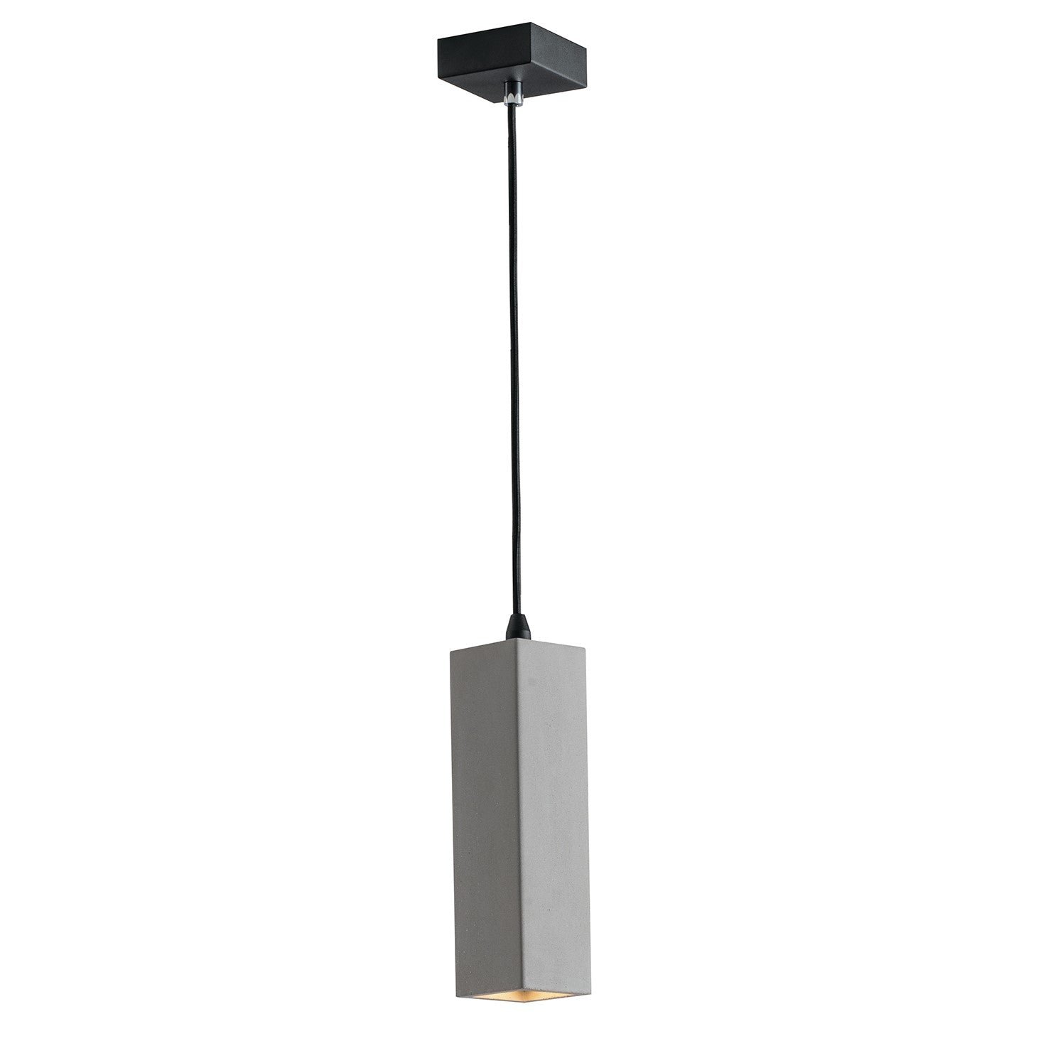 FAN I-KRUK-Q-S1 Závěsné svítidlo Kruk hranaté, šedé, 1 x GU10, 7 x 130 cm - FANEUROPE