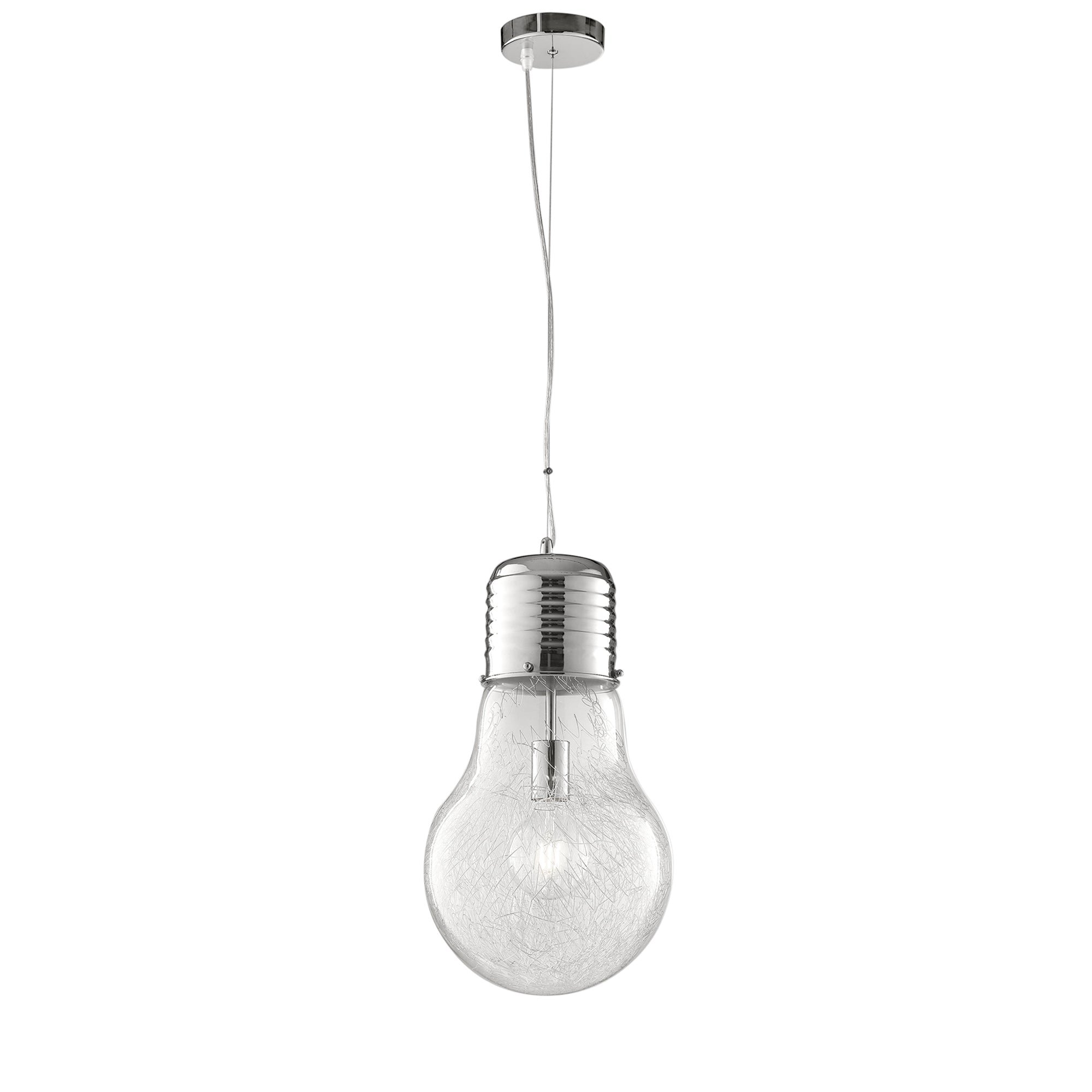 FAN I-LAMPD/SOSP. Závěsné svítidlo Žárovka, chromové, 1 x E27, 30 x 120 cm - FANEUROPE