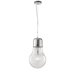Obrázek pro produkt Závěsné svítidlo Žárovka, chromové, 1 x E27, 30 x 120 cm - FANEUROPE