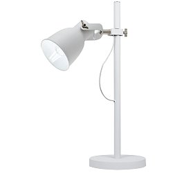 Obrázek pro produkt Stolní lampa Lume Legend, bílé/niklové, 1 x E27, 38 x 61 cm - FANEUROPE