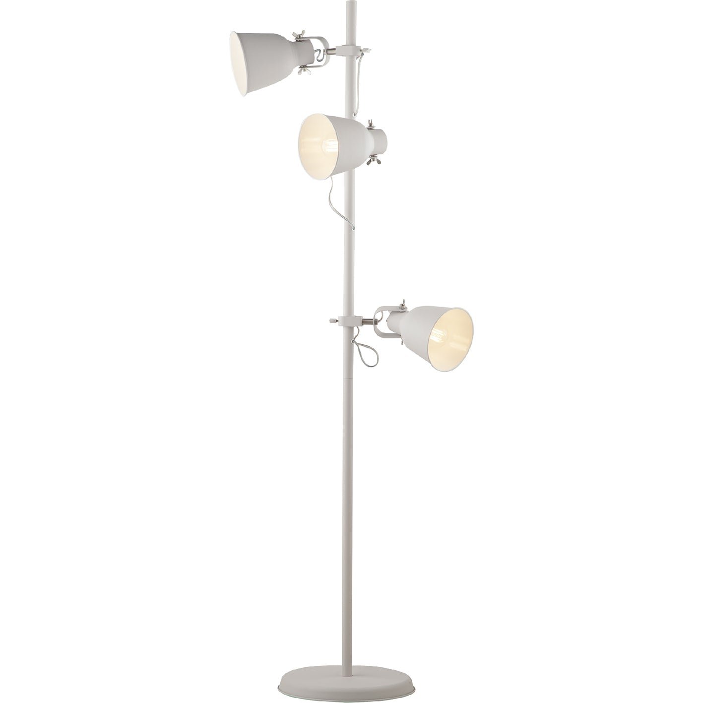 FAN I-LEGEND-PT3 BCO Stojací lampa Piantana Legend, bílé/niklové, 3 x E27, 50 x 166 cm - FANEUROPE