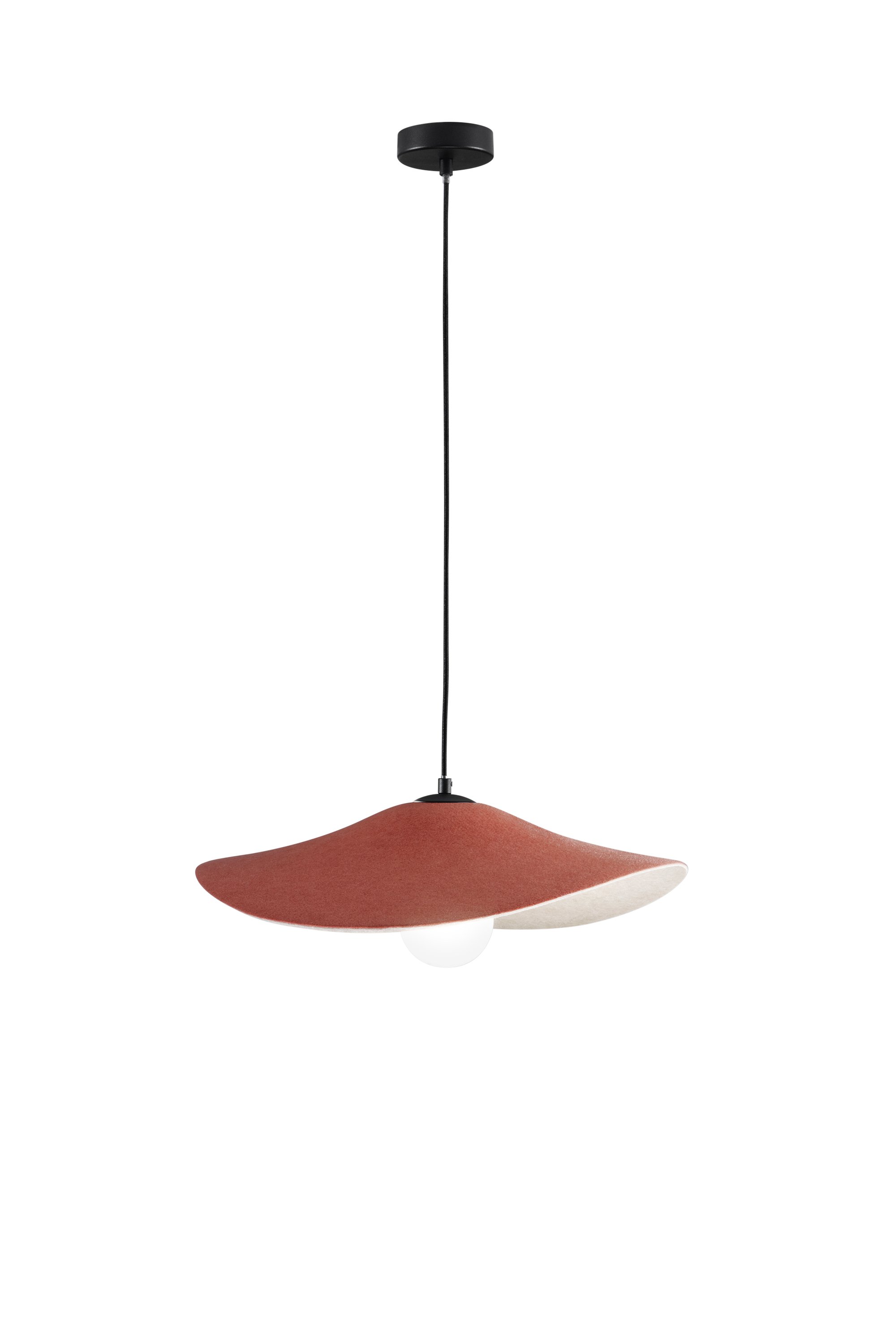 FAN I-LENGLEN-S1-ARA Závěsné svítidlo Lenglen oranžový filc, kabel 2 m, stínidlo 50 cm, 1 x E27 - FANEUROPE