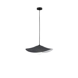 Obrázek pro produkt Závěsné svítidlo Lenglen černý filc, kabel 2 m, stínidlo 50 cm, 1 x E27 - FANEUROPE