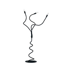Obrázek pro produkt Stojací lampa Piantana Lover, černá, 3 x E14, 120 x 165 cm - FANEUROPE