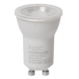 Obrázek pro produkt Žárovka LED GU10 Mini, 4 W, 280 lm, 6500 K, úhel 60 °, rozměry 34 x 48 mm, životnost 15 000 h, CRI 80 - FANEUROPE