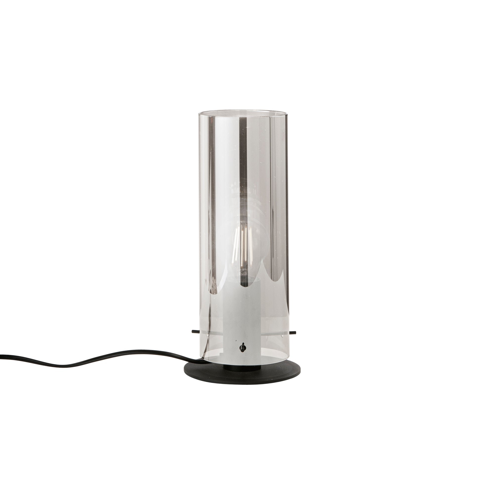 FAN I-MAGIC-L-NER Stolní lampa Lumetto Magic, černá/kouřová, 1 x E27, 13 x 13 x 23 cm - FANEUROPE