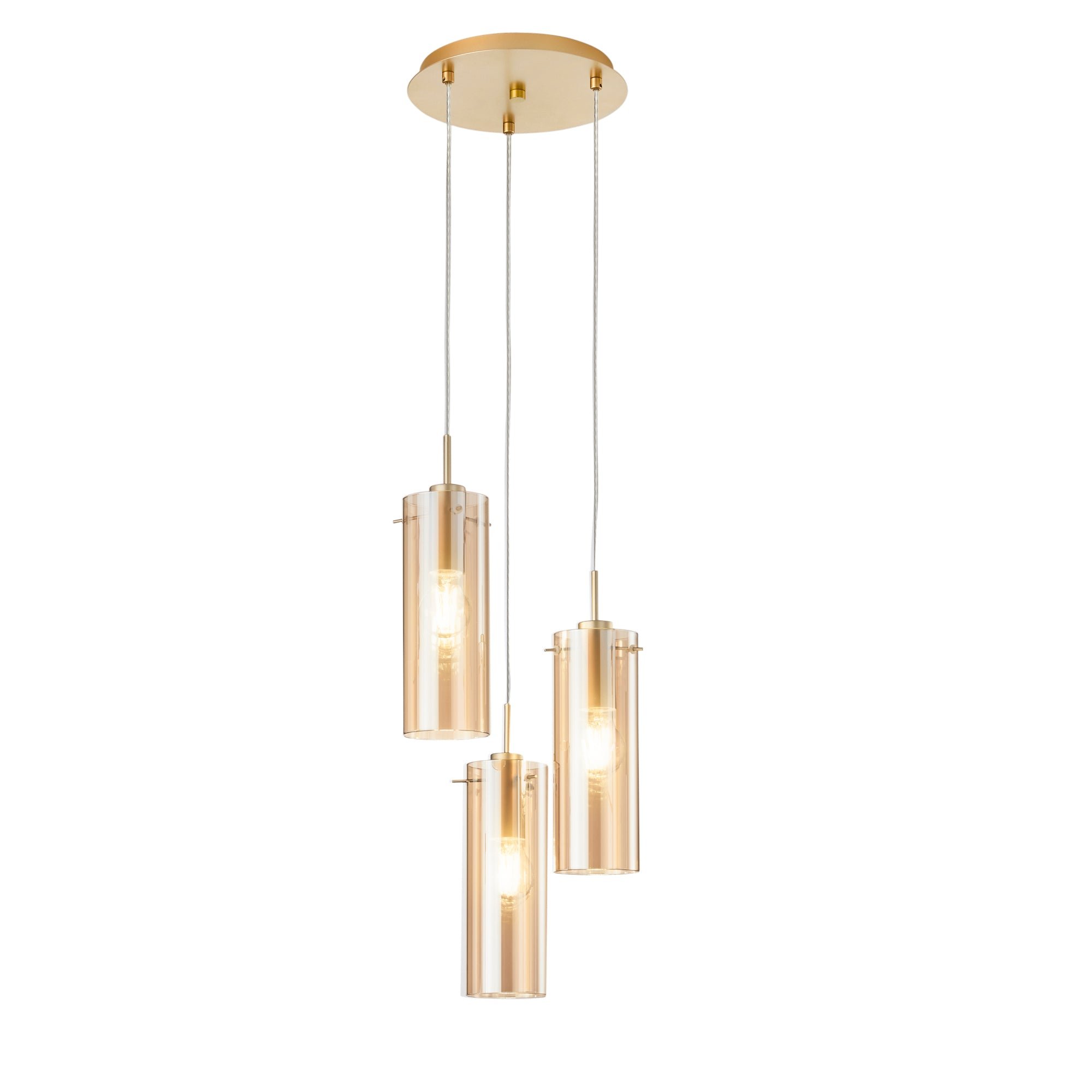 FAN I-MAGIC-S3-ORO Závěsné svítidlo Magic, zlatá/jantar, 3 x E27, 27,3 x 27,3 x 150 cm - FANEUROPE (obrázek 3)