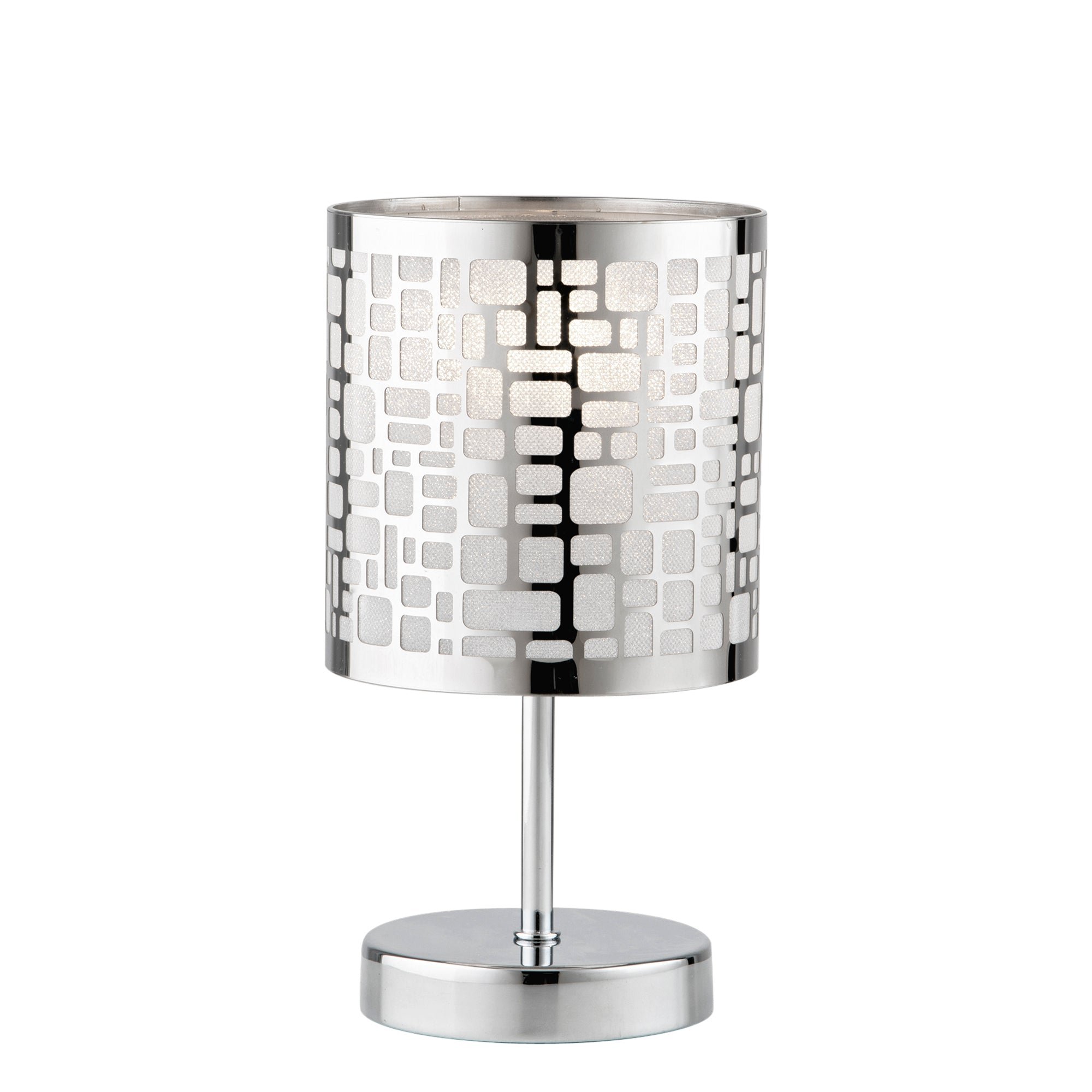 FAN I-MAYA/L Stolní lampa Lume Maya, chromové, 1 x E14, 13 x 13 x 19 cm - FANEUROPE
