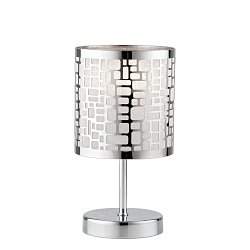 Obrázek pro produkt Stolní lampa Lume Maya, chromové, 1 x E14, 13 x 13 x 19 cm - FANEUROPE